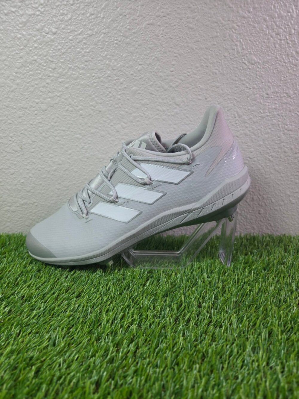 adidas Adizero Afterburner 8 Metal Baseball Cleats H00979 Grey Men's 15
